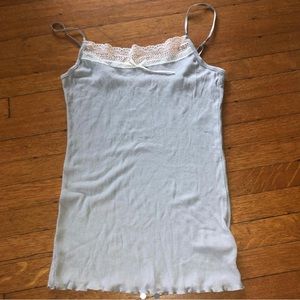 Coquette lace tank with bow